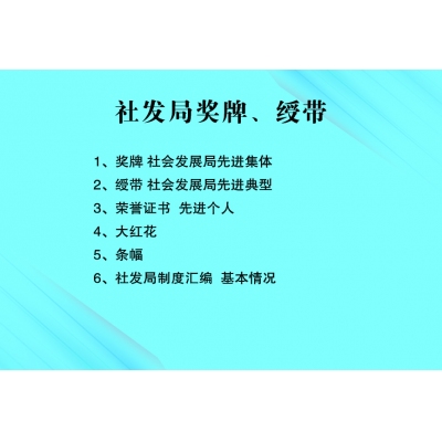 社發(fā)局獎(jiǎng)牌　綬帶